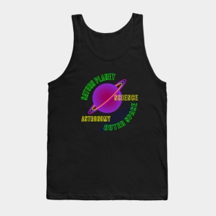 Saturn Planet Astronomy Outer Space Science Funny Graphic Design Gifts T-shirt Tank Top